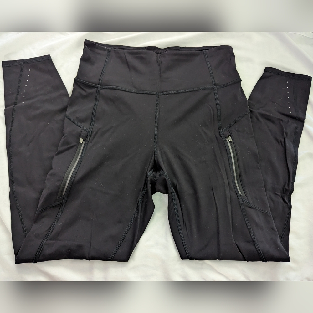 Athleta Black Women's Rainier Leggings with Zipper Pockets